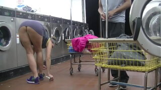 Helena Price Public Laundry Upskirt Flashing Tease! Exhibitionist MILF Vs College Voyeur at the laundry! (Part1)