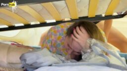 Vaginal gift of fate STEPMOM stuck under the bed.