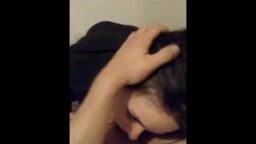 Fingering my ass, while sucking and stroking my cock.